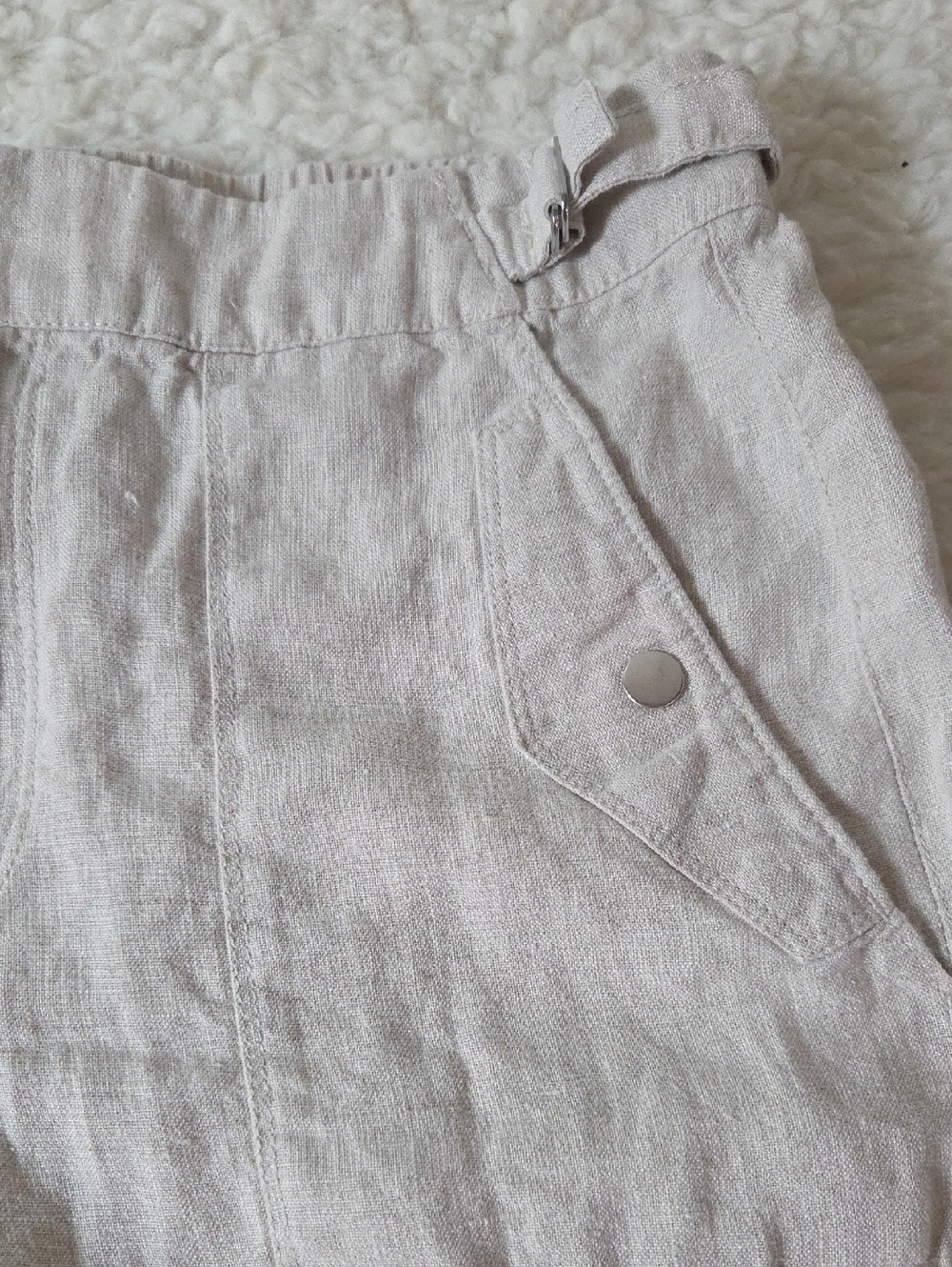 Athleta Voyager Linen Pant Sz 12 Regular Undyed - Picture 8 of 14